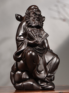 实木雕刻天师钟馗家居客厅工艺品