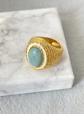 法国小众Aureli绿松石戒指