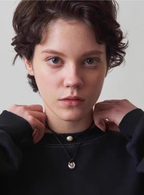 Sophi*Buh*i鹦鹉螺黑绳项链女