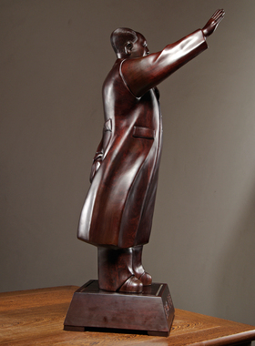 黑檀木雕刻领袖公司装饰毛主席像