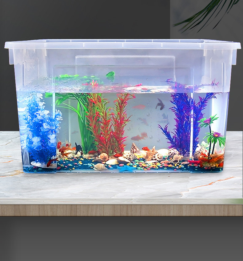 超白透明塑料鱼缸家用桌面大型乌龟缸办公室金鱼斗鱼缸创意水族箱,淘宝优惠券,粉丝福利购,淘宝优惠卷