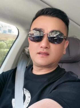 【时尚墨镜】新款无框偏光太阳镜 气质潮流 专为成熟男士设计