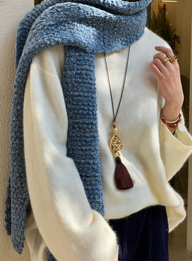 ATELIERSO倪索 香水瓶流苏长项链 原创设计气质高级感毛衣链包挂