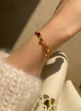 自留金属编织本命红绳