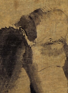 新品南宋梁楷泼墨仙人图水墨人物国画客厅装饰挂画高清微喷复制画