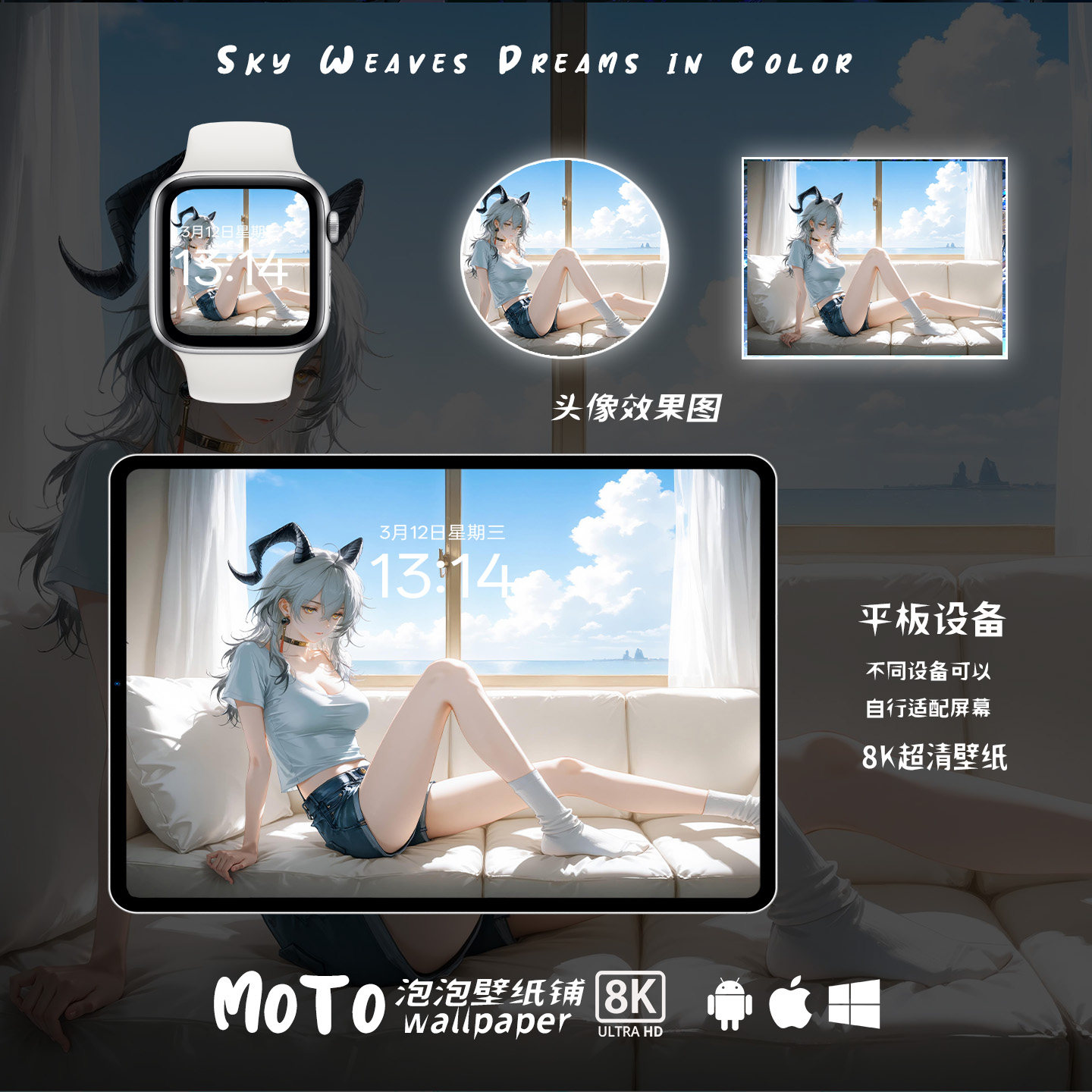 8K壁纸 | 赞妮-03鸣潮游戏动漫头像iPhone手机平板iPad电脑壁纸,淘宝优惠券,粉丝福利购,淘宝优惠卷