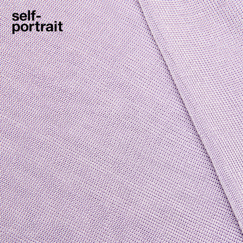 self-portrait 2025早秋新款丁香紫修身短袖半高领打底上衣 - 图2