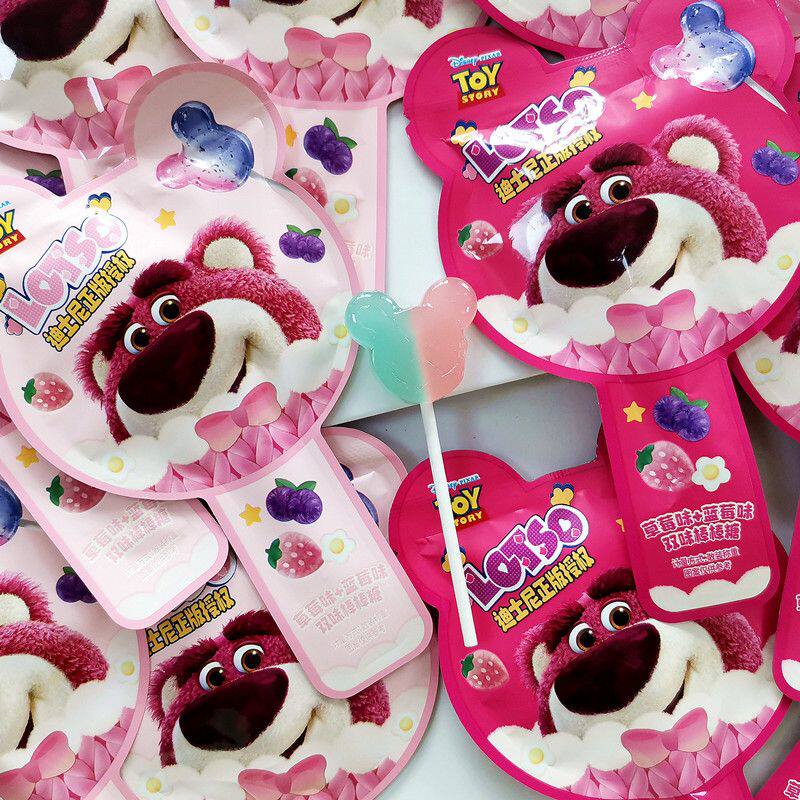 迪士尼草莓熊双味棒棒糖异型袋散装喜糖生日宴伴手礼糖果零食回礼,淘宝优惠券,粉丝福利购,淘宝优惠卷