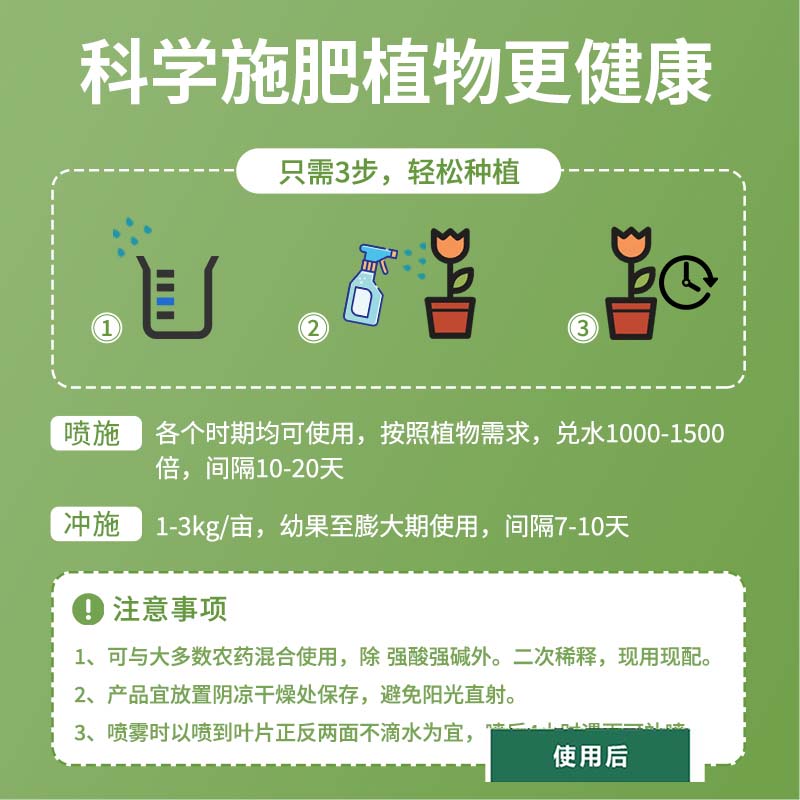 叶绿素叶面肥果树增效花卉蔬菜中量元素提苗叶壮苗水溶防病壮绿叶-图2