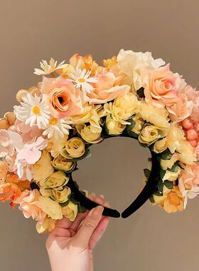 古风绢花汉服簪花发箍租赁