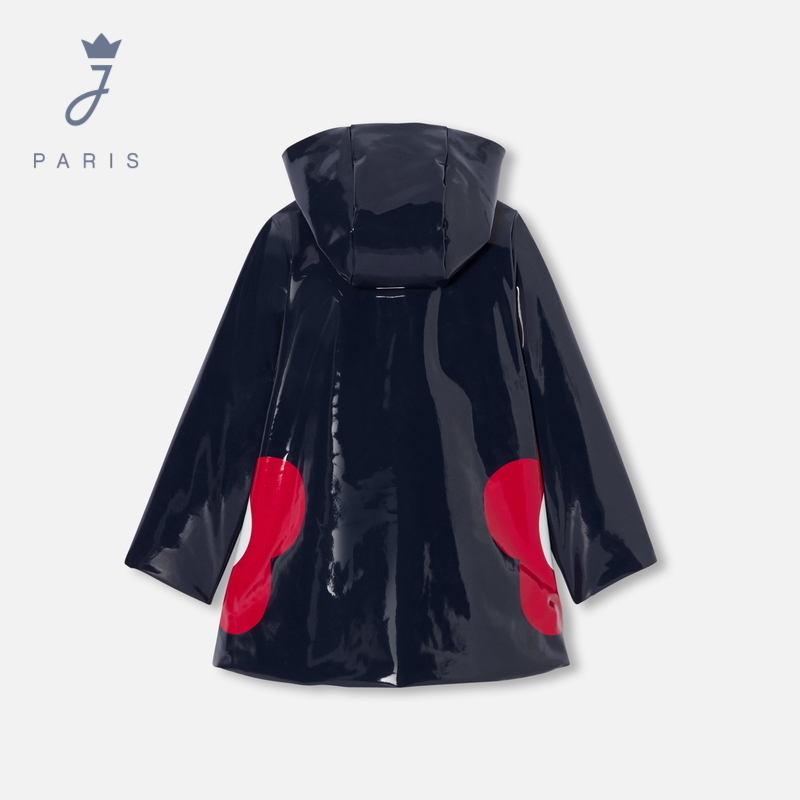 Jacadi亚卡迪法国女童防风防水连帽2025春外套中大童风衣2039325
