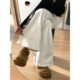 Women's white bootcut jeans autumn 2025 new style