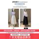 White cake skirt for women in summer 2025 new high waist mid-length A-line skirt ballet style lace fluffy skirt
