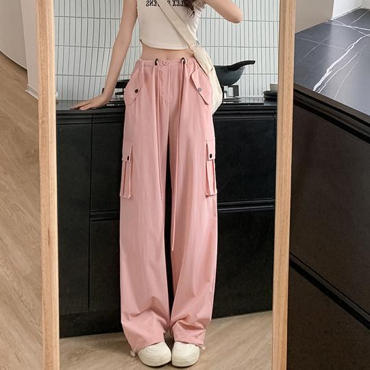 Women's summer thin American style black overalls