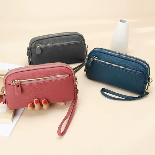 Маленькая сумка клатч, ключница для матери, кожаный кошелек, небольшая сумка, из натуральной кожи