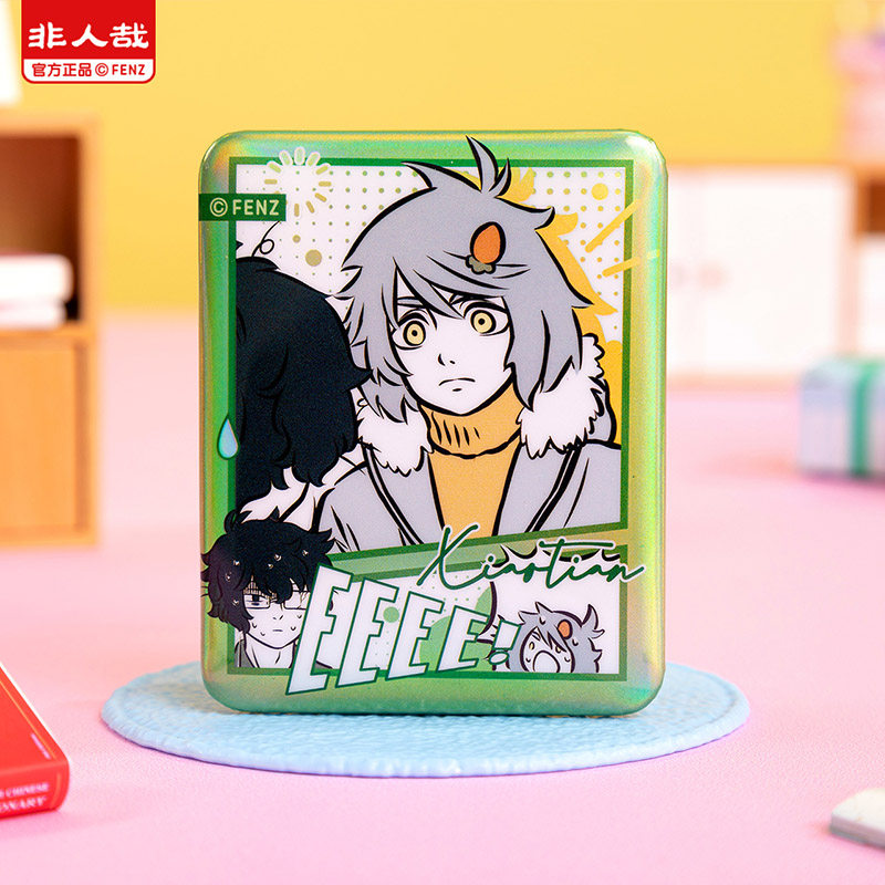 非人哉旗舰店悠闲时光系列马口铁徽章素面镭射长方形卡通吧唧盲盒,淘宝优惠券,粉丝福利购,淘宝优惠卷