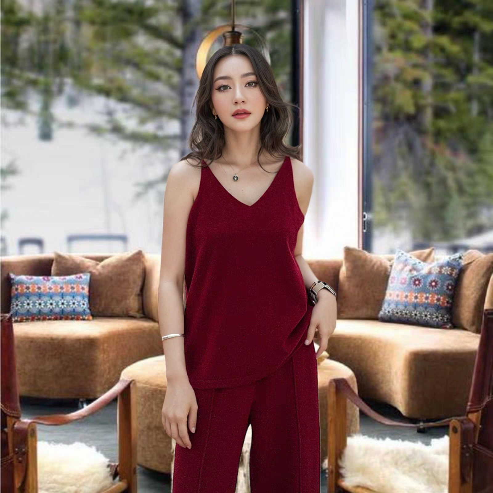 chooseparty秋冬新款羊绒衫纯山羊绒吊带背心内搭外穿针织打底衫,淘宝优惠券,粉丝福利购,淘宝优惠卷