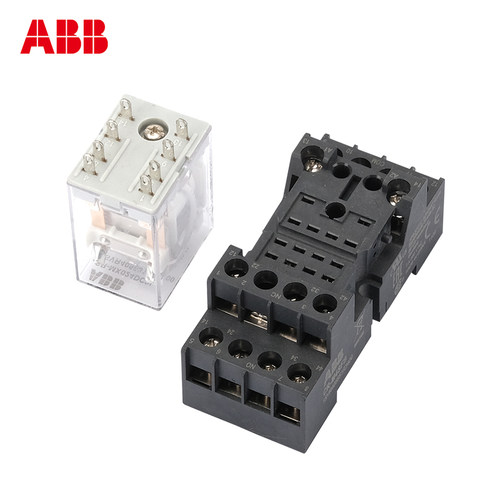 ABB中间继电器CR-MX230AC2L 8/14脚CR-MX024DC4L插拔式小型继电器 - 图1
