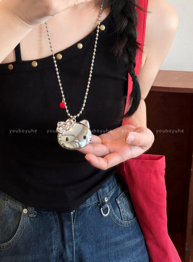 韩系简约五角星项链钛钢毛衣链女