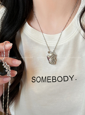 车静媛同款酒壶流苏吊坠项链配饰