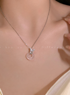 平安扣蝴蝶项链轻奢高级感配饰