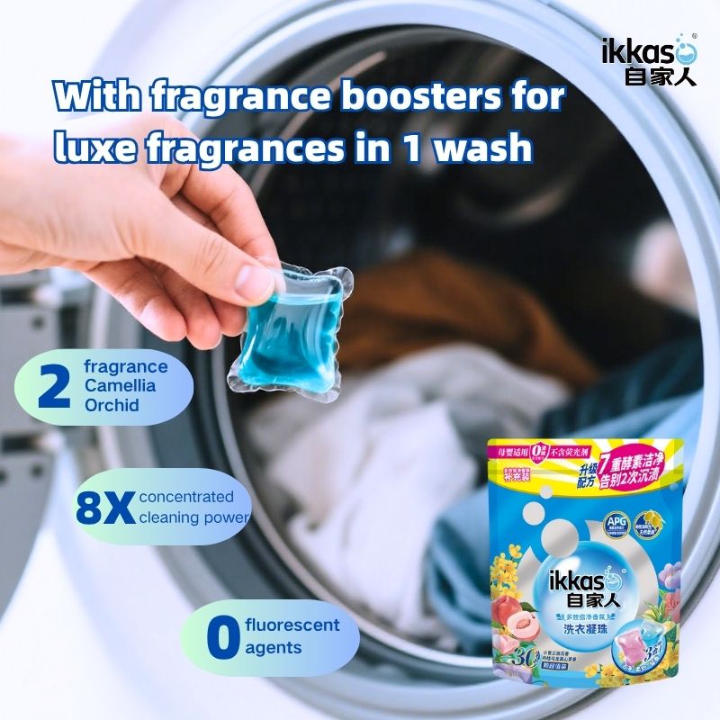 APG Eco 3in1 Laundry Pods 30pcs 2 Scents & Low-Foam Clean - 图1