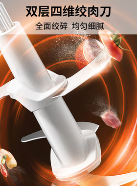 九阳4.5L容量绞肉机多功能料理机