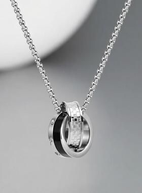 CCO男生双环项链01(链长60cm)