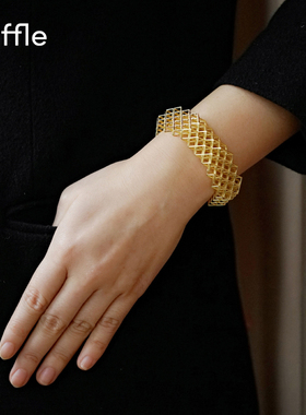 马思纯左林杰同款CCO×iRiffle开口手镯女轻奢小众手链设计师配饰