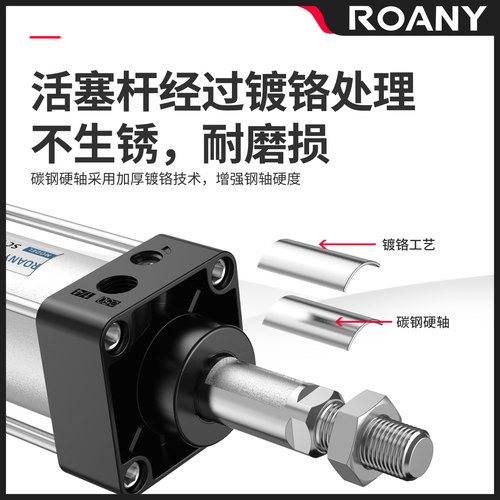 SC63标准气缸大推力32小型气动SC40/50/80/100*125X150X200X500-S - 图2
