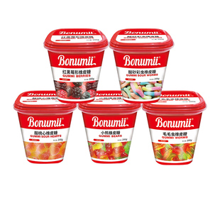 宝奴咪软糖小熊酸砂桃心橡皮糖网红糖水果味