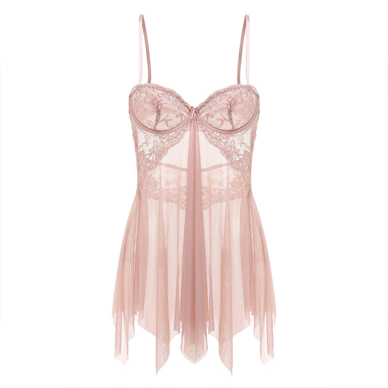 瑷绫说性感夏季蕾丝诱惑小胸睡裙 瑷绫说睡裙