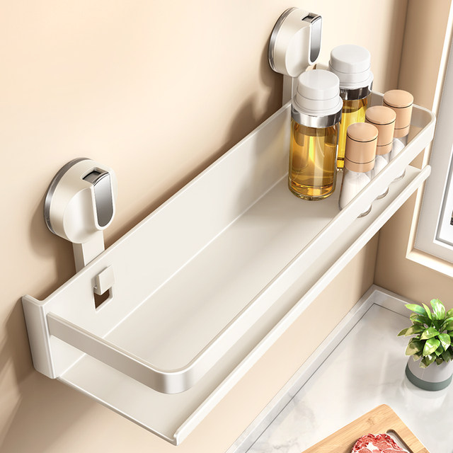 Creamy kitchen seasoning rack, ready to use