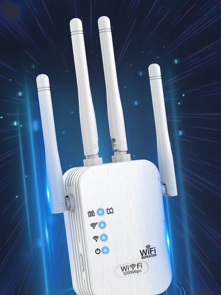 千兆wifi信号放大器1200M5G双频网口增强器无线路由器扩展中继器 - 图1