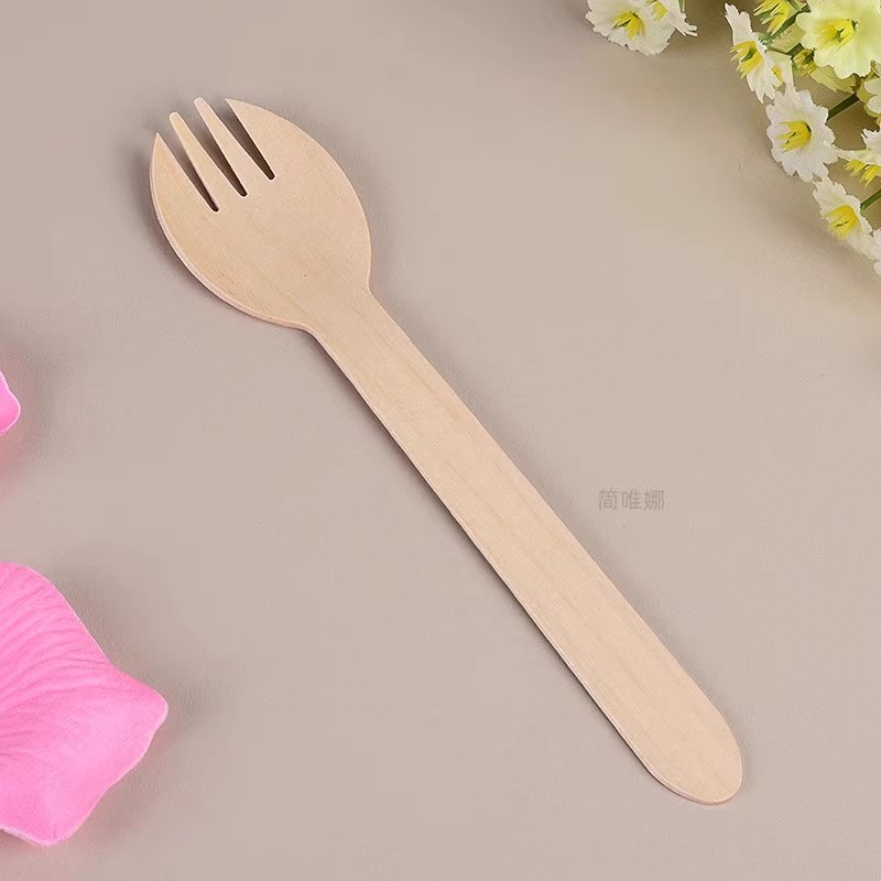 一次性食品级叉勺长柄水果叉子单独包装可爱蛋糕甜品叉勺糯米糍叉 - 图1