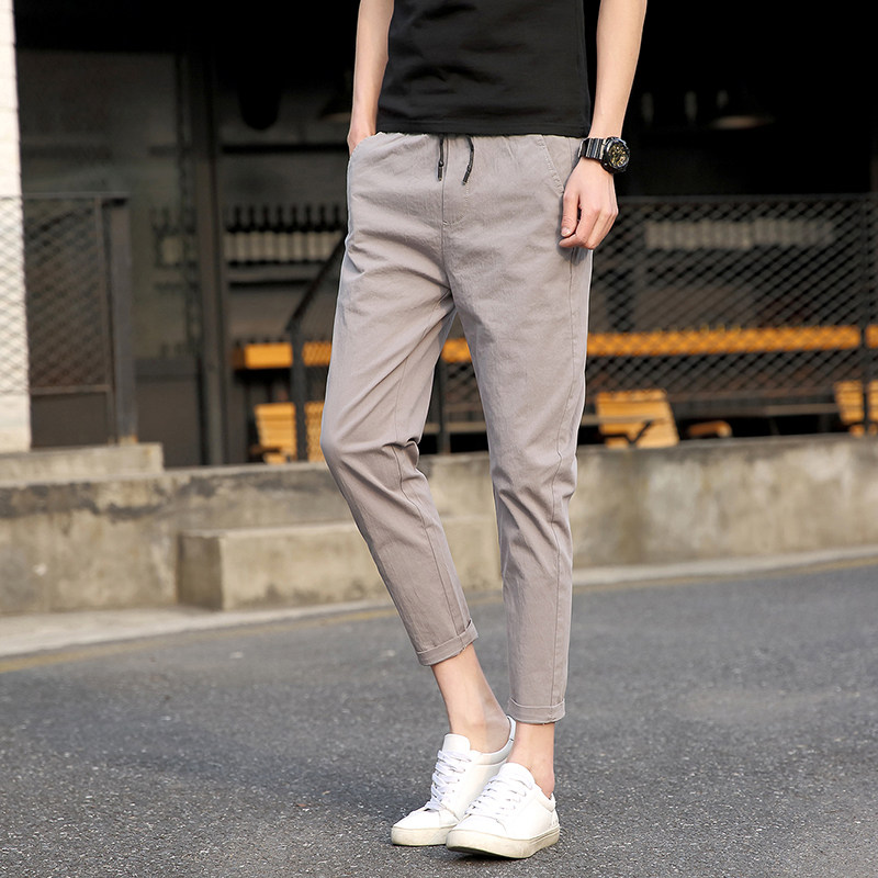 夏季九分裤男潮流百搭帅气8休闲裤 寒玿悦休闲裤