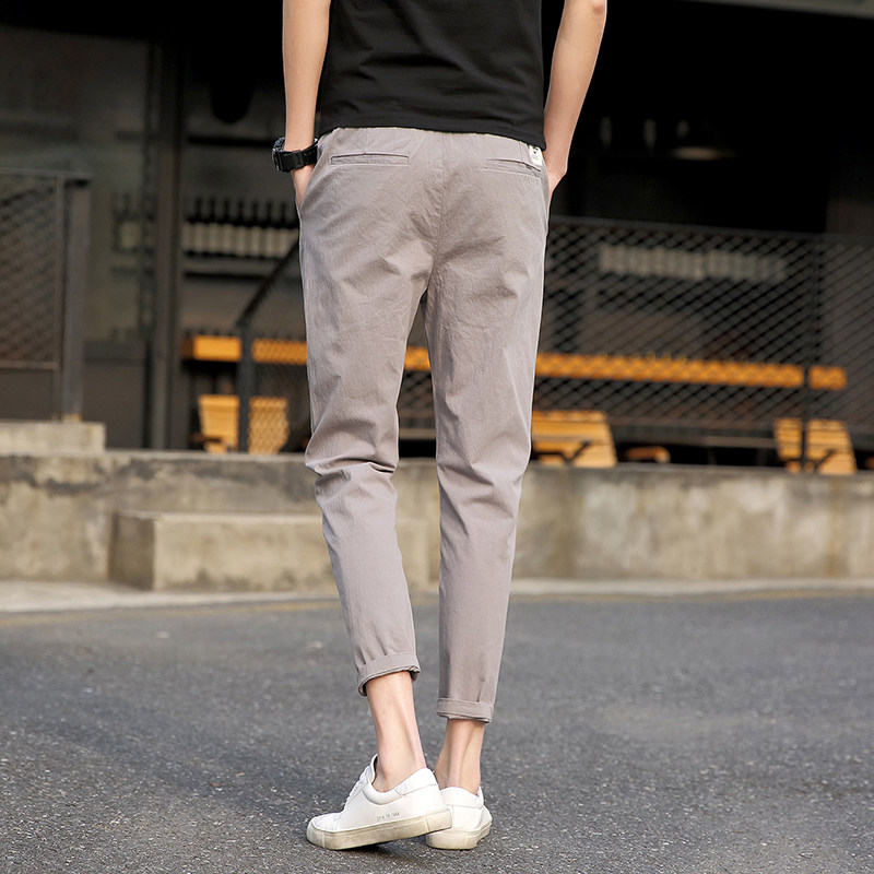 夏季九分裤男潮流百搭帅气8休闲裤 寒玿悦休闲裤