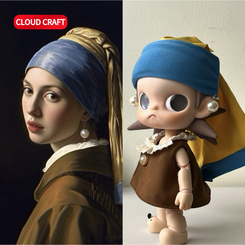 适应 Dimoo/嘎子姐/labubu娃衣少女的珍珠耳环套装搪胶毛公仔着替,淘宝优惠券,粉丝福利购,淘宝优惠卷