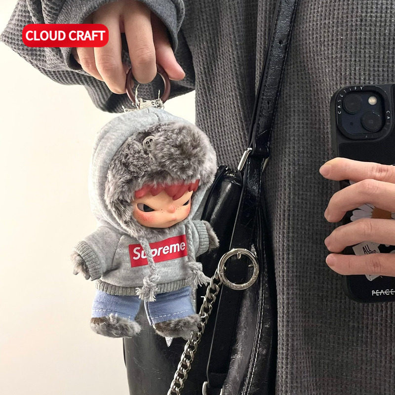 适用小野hirono娃衣公路日志系列潮酷卫衣套装搪胶毛绒公仔衣服,淘宝优惠券,粉丝福利购,淘宝优惠卷