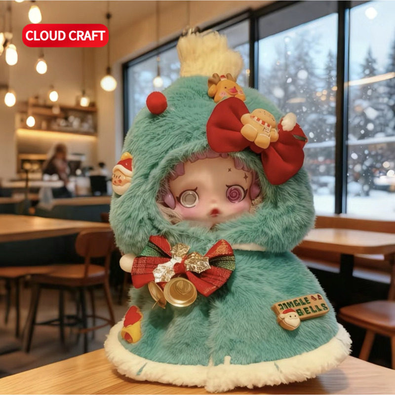 适用SP娃衣圣诞树披风套装skullpanda光织园不眠剧场搪胶玩偶衣服,淘宝优惠券,粉丝福利购,淘宝优惠卷