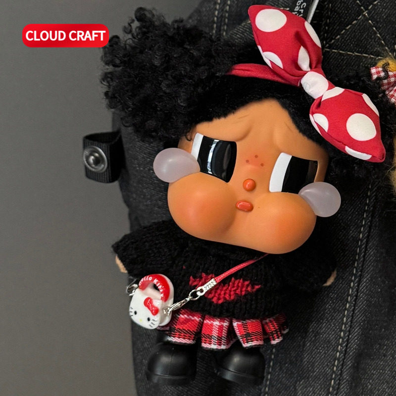 适用哭娃娃衣可爱草莓毛衣套装CRYBABY哭娃搪胶脸毛绒挂件着替服,淘宝优惠券,粉丝福利购,淘宝优惠卷