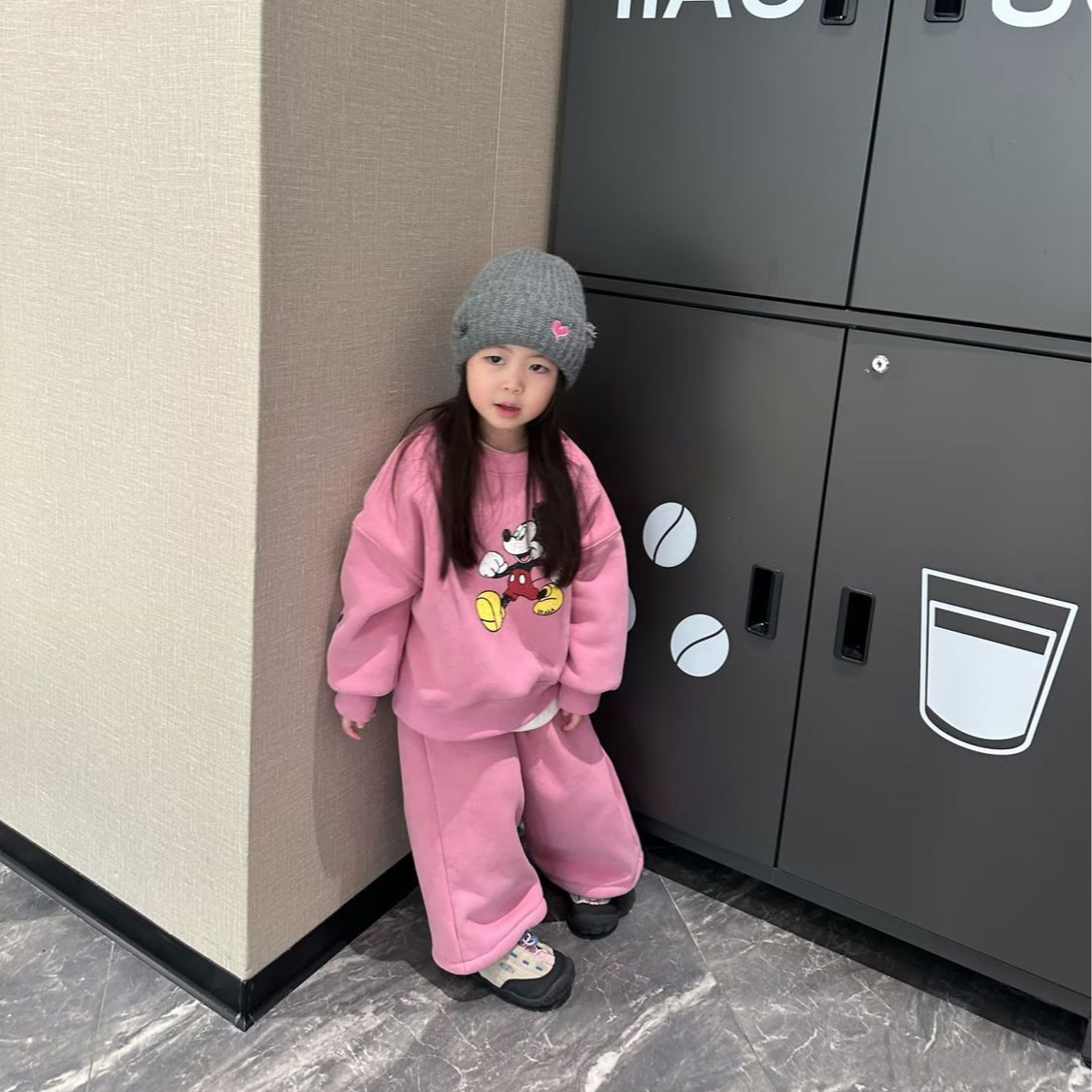 0-6岁女童洋气可爱加绒保暖两件套秋冬季中小童宽松卫衣卫裤套装,淘宝优惠券,粉丝福利购,淘宝优惠卷