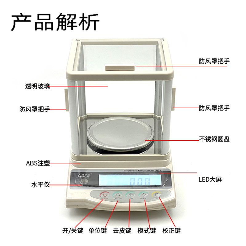 高精度电子秤毫级精密黄金克称珠宝电子称00克克秤精51准克0.0秤 - 图0