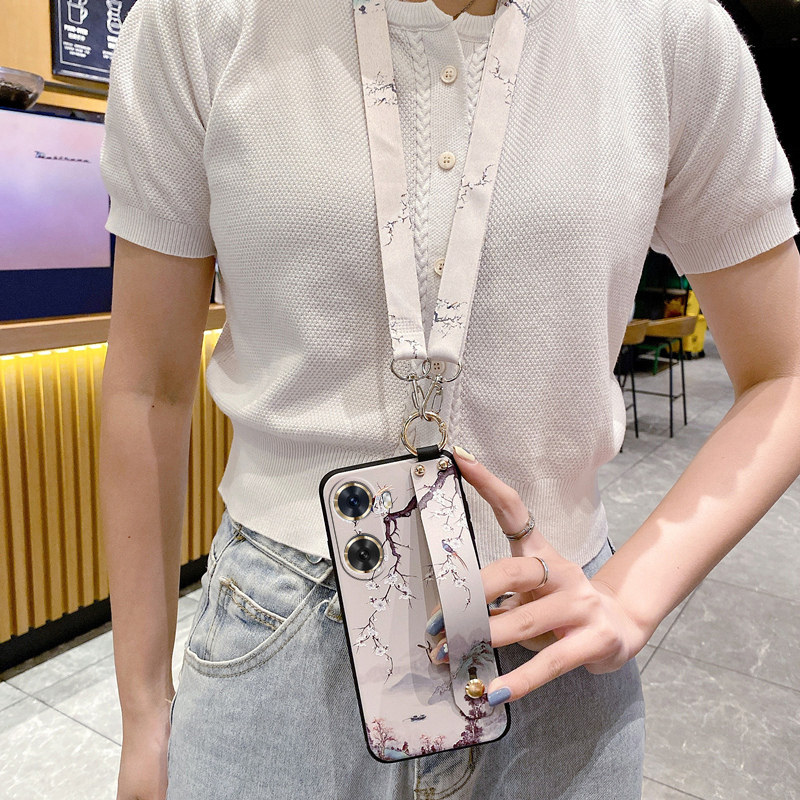 Suitable for Huawei Enjoy 60 silicone case crossbody hanging neck