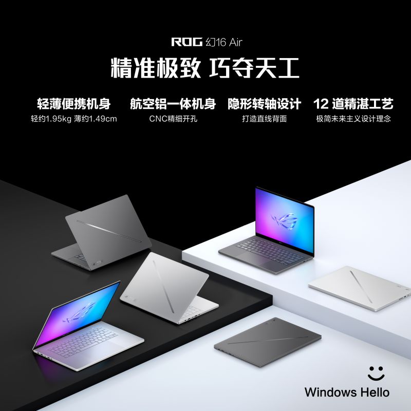 ROG幻16 Air 2025酷睿U9 16英寸 设计师游戏笔记本电脑U9 285H RTX5080/RTX5070Ti 2.5K 240Hz玩家国度新品 - 图1