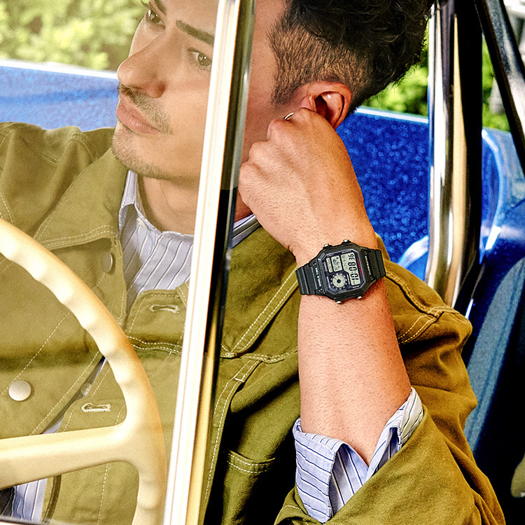 卡西欧手表男复古电子手表学生运动小方块AE-1200WHD防水男表礼物,淘宝优惠券,粉丝福利购,淘宝优惠卷