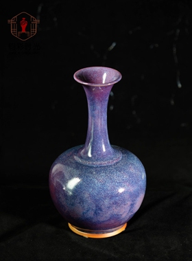 钧彩时光严选神垕钧瓷名家任晓辉纯手工柴烧玉壶春瓶摆件艺术品