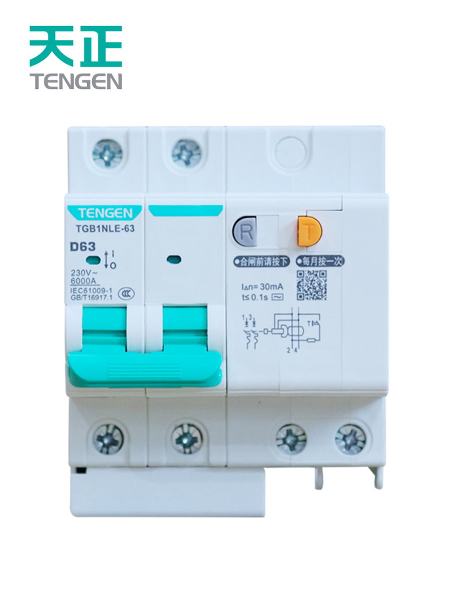 天正电气2P漏保63A断路器3P+N 4P 32A D型保护开关1P+N漏电保护器 - 图0