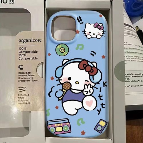 卡通耳机凯蒂适用于OPPOA3pro手机壳a53/a58/a93新款reno11/10/9全包k12x时尚Findx7防摔真我GTneo6/5se软套 - 图2