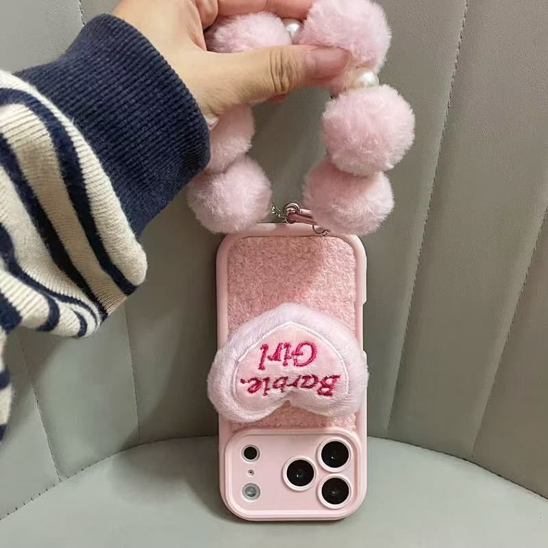 毛绒英文爱心适用于OPPOA6pro手机壳a93/a72/a58/a53新款reno14/13/12/11时尚k12s高级感Findx9x8软A5保护套 - 图1